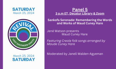 RLSV 2024 Panel 5 - Sankofa Serenade: Remembering the Words and Works of Maud Cuney Hare